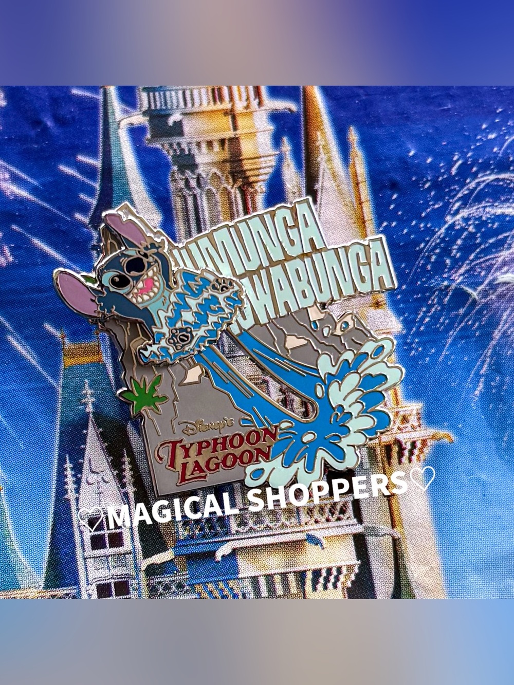 Disney Parks Typhoon Lagoon Stitch Humunga Kowabunga Slider Pin
